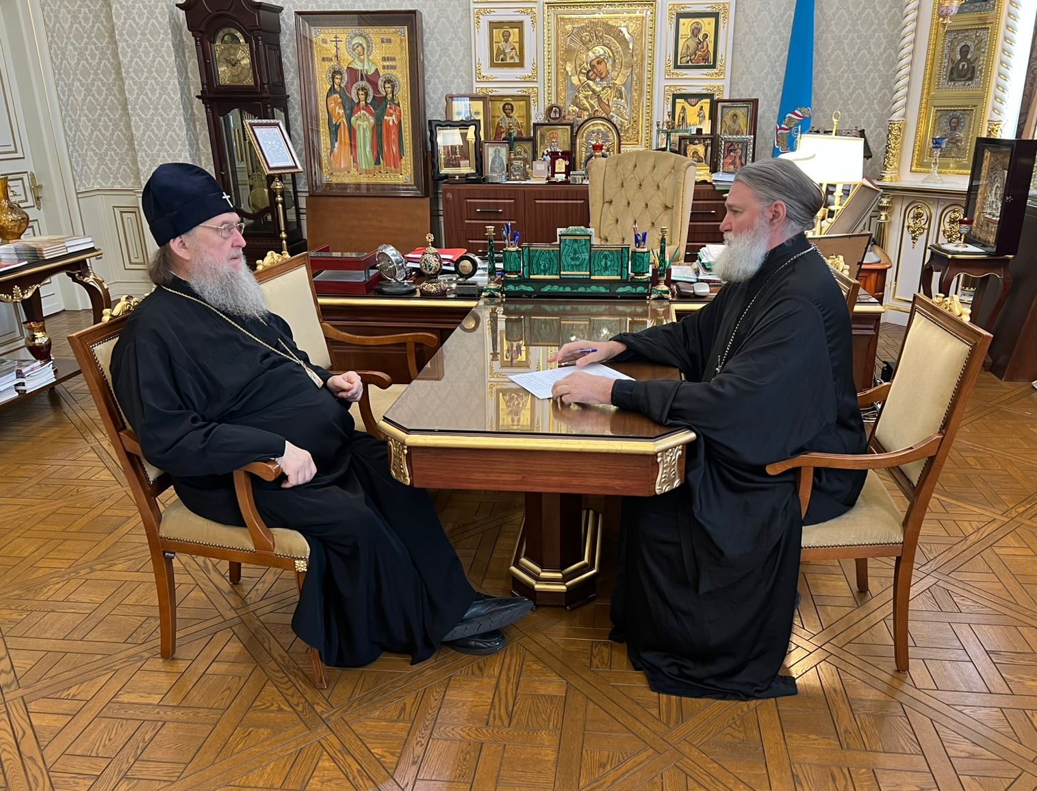 В Алматы состоялась встреча митрополита Александра с епископом Актюбинским и Кызылординским Игнатием