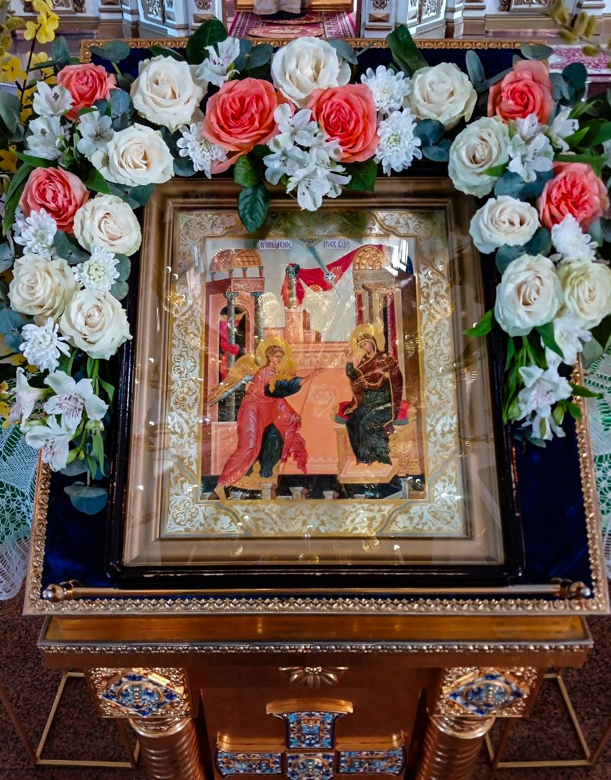 В Великий Вторник и праздник Благовещения Пресвятой Богородицы епископ Игнатий совершил Божественную литургию 